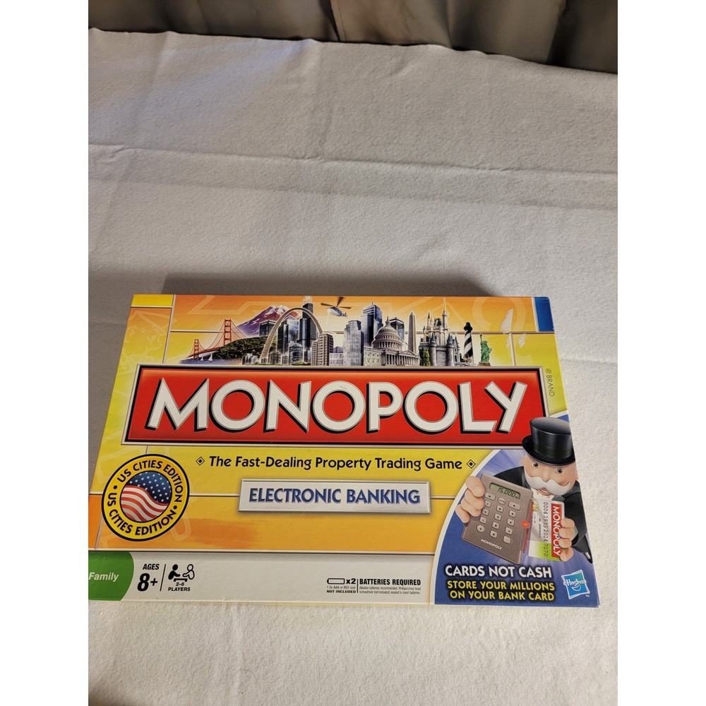 Monopoly‎ Electronic Banking COMPLETE UNIT WORKS Hasbro 2008 US Cities